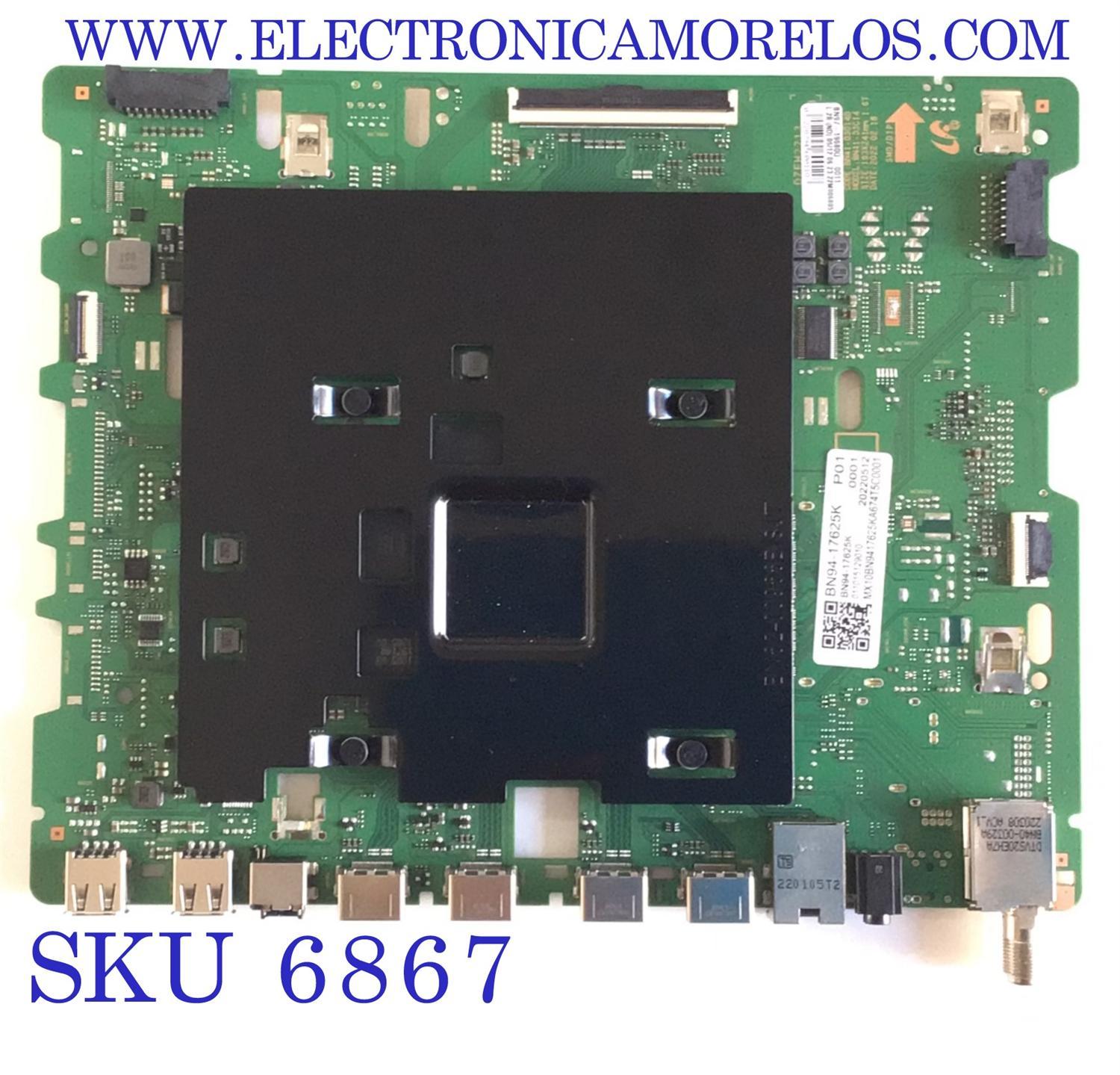 MAIN PARA SMART TV SAMSUNG / NUMERO DE PARTE BN94-17625K / BN41-03014D / BN9417625K / 17625K / BN97-19680Q / PANEL CY-TB050HMAV1H / DISPLAY BN96-52426A / BN9652426A / T500QVN04.5 / MODELO QN50Q80BAFXZA AA01